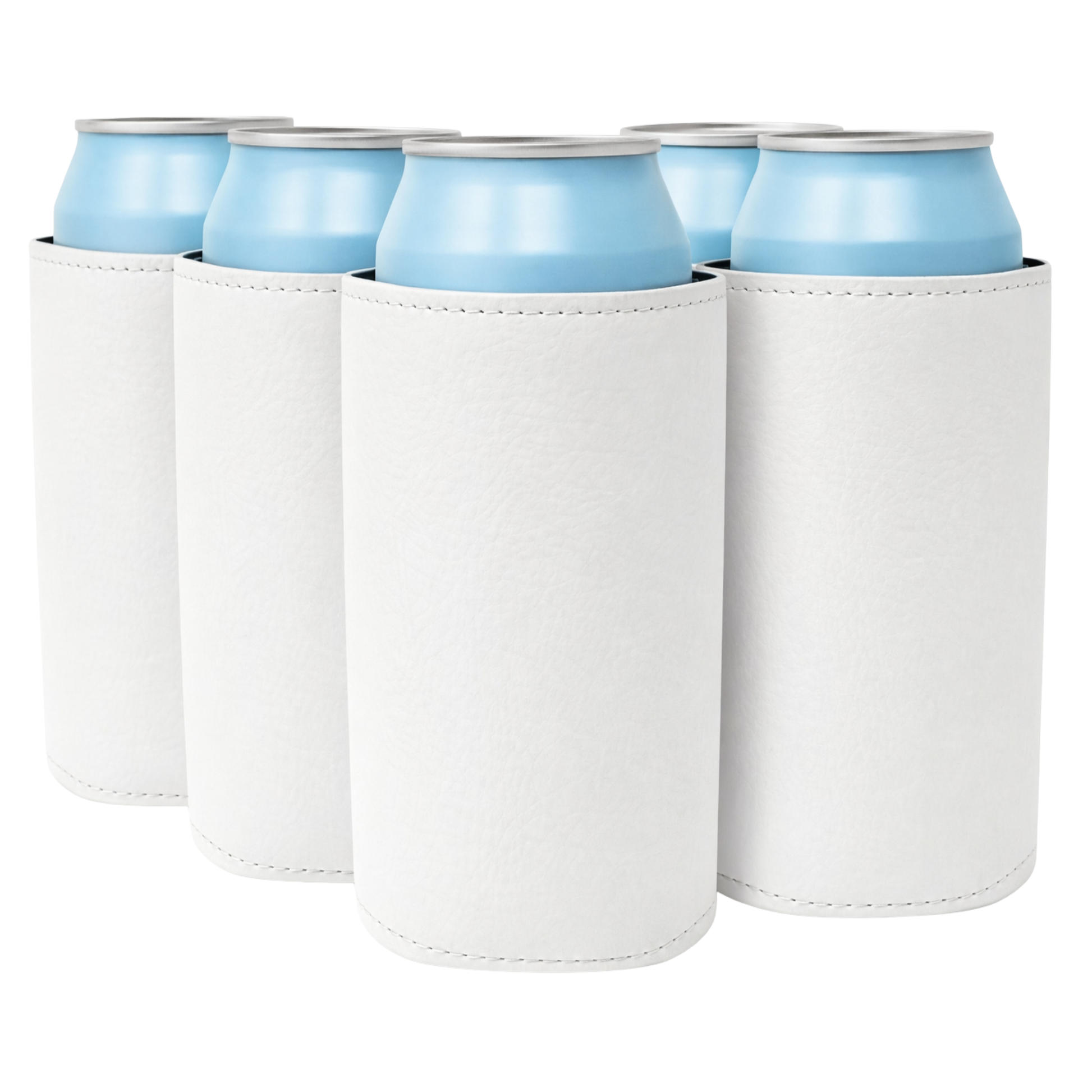 Slim-Size Leatherette Can Coolers - TahoeBay
