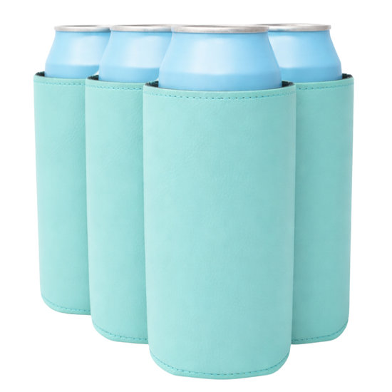 Slim-Size Leatherette Can Coolers - TahoeBay
