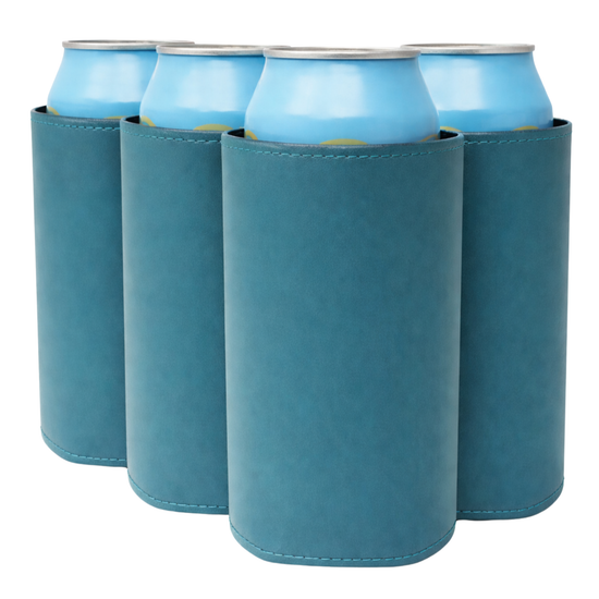 Slim-Size Leatherette Can Coolers - TahoeBay