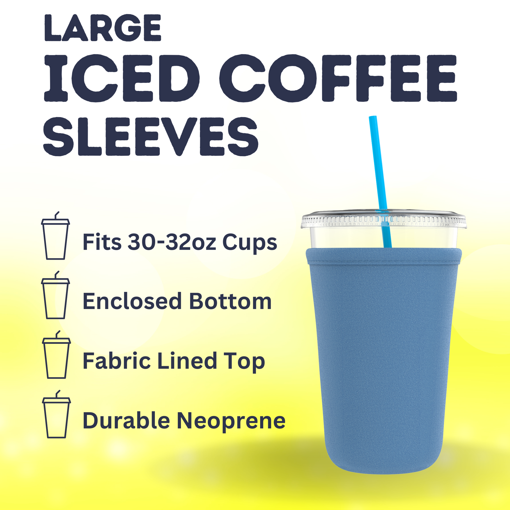 Iced Coffee Neoprene Sleeves (30oz-32oz) - TahoeBay