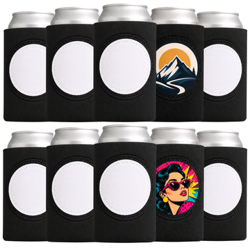 Neoprene Can Coolers - White Sublimation Circle