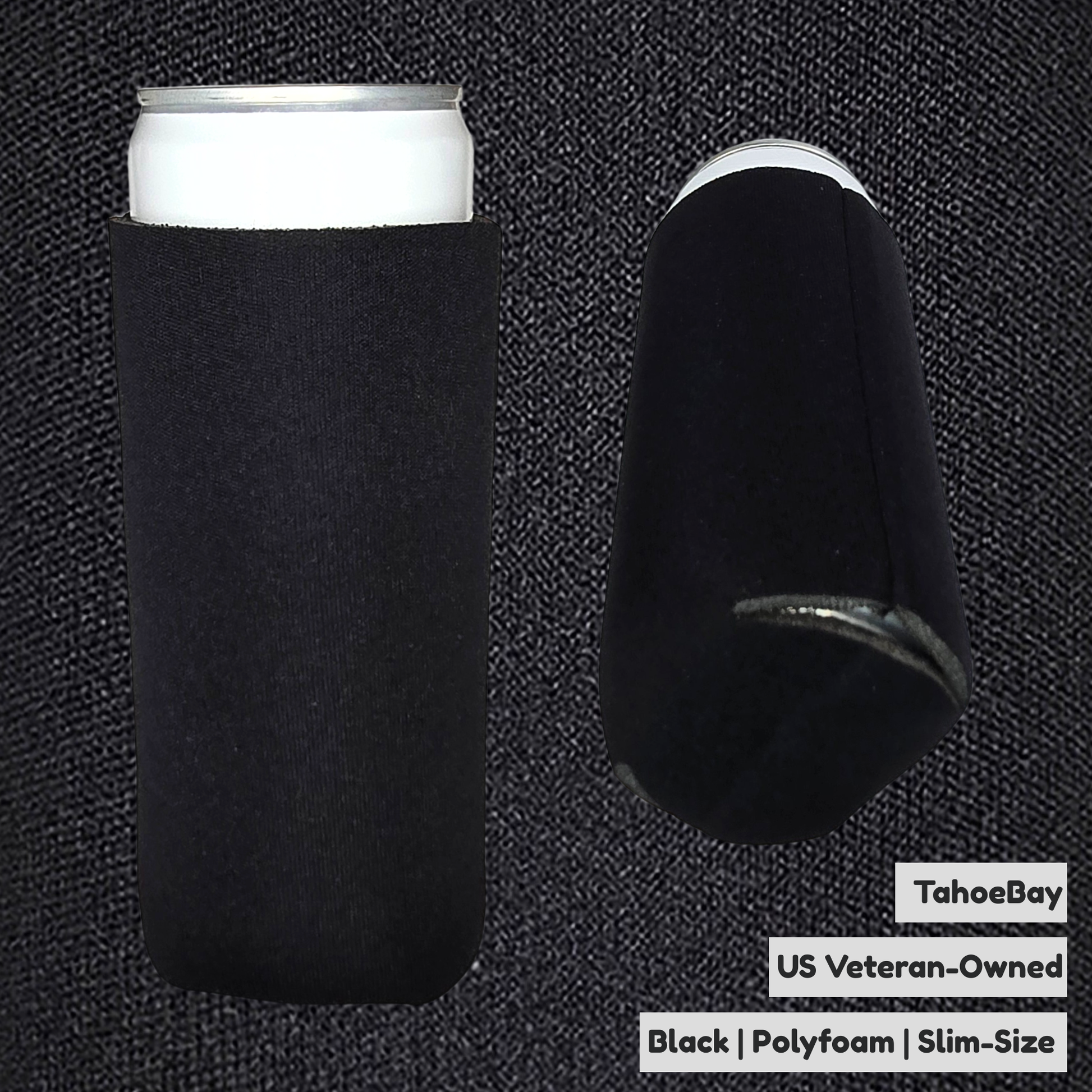 Black Can Cooler Sleeves Slim 25-Pack - TahoeBay