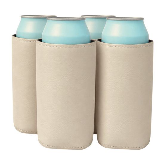 Slim-Size Leatherette Can Coolers - TahoeBay