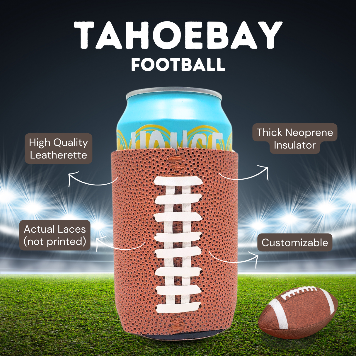 Standard-Size Football Can Coolers - TahoeBay