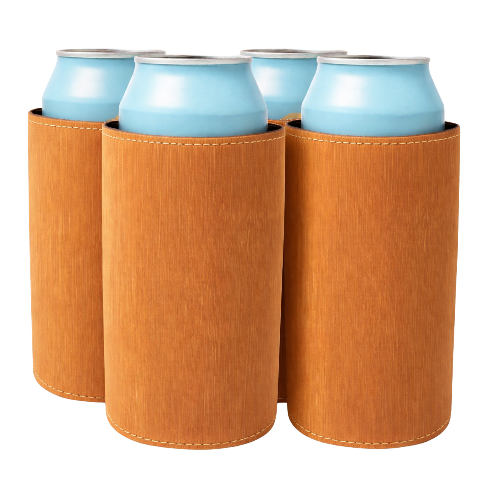 Slim-Size Leatherette Can Coolers - TahoeBay