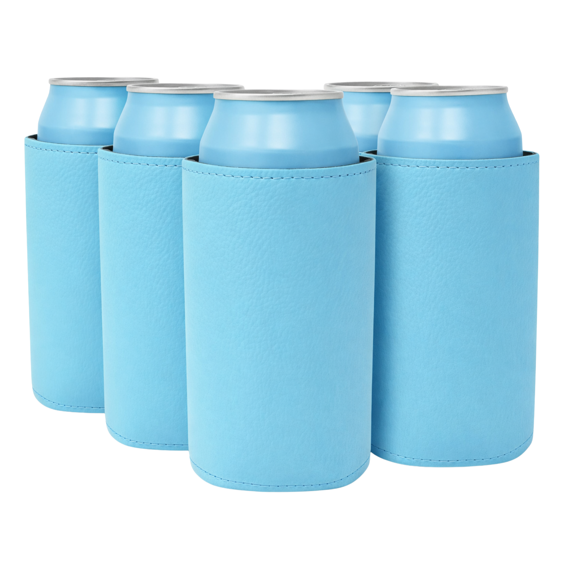 Slim-Size Leatherette Can Coolers - TahoeBay