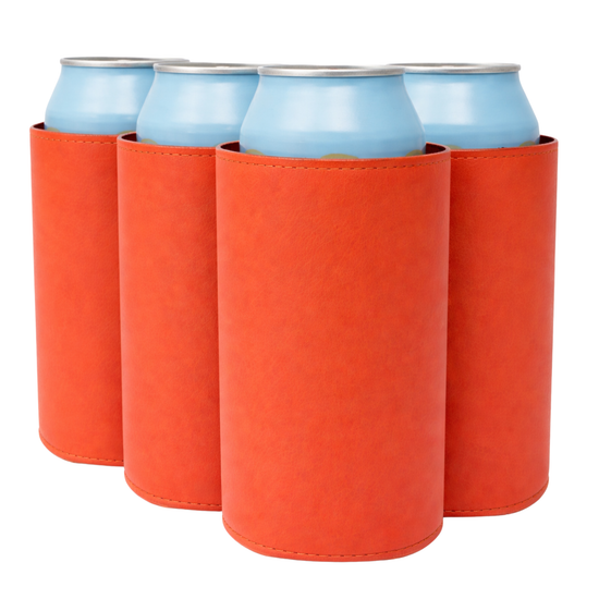 Slim-Size Leatherette Can Coolers - TahoeBay