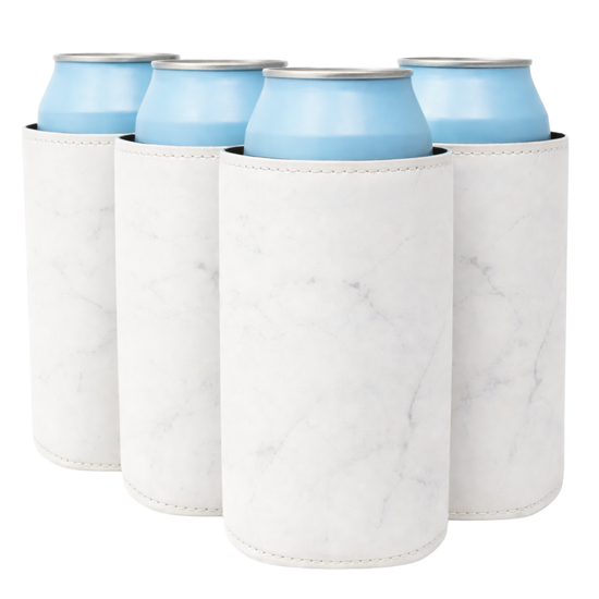 Slim-Size Leatherette Can Coolers - TahoeBay