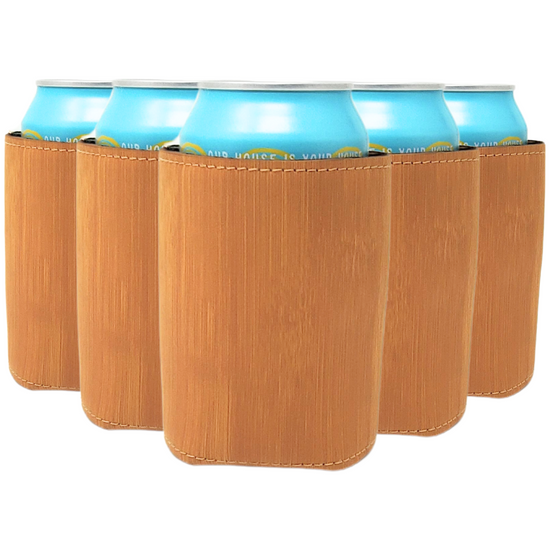 Standard-Size Leatherette Can Coolers - TahoeBay