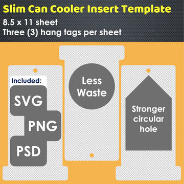 Slim Size Can Cooler Hang Tag