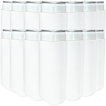 Sublimation White Neoprene Can Cooler Blanks - Slim Size